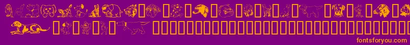 Más sobre la fuente Doggart fuente Doggart – Fuentes Naranjas Sobre Fondo Morado