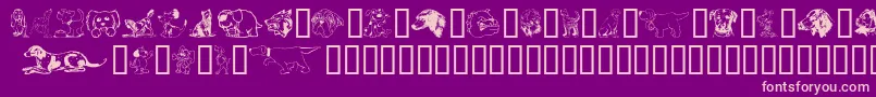 Police Doggart – polices roses sur fond violet