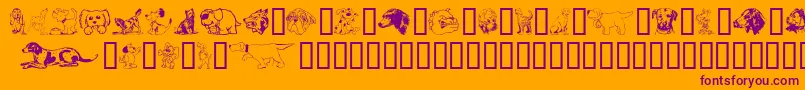 Doggart Font – Purple Fonts on Orange Background