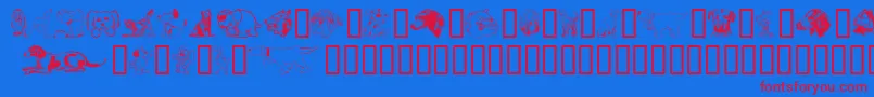 More about Doggart Font Doggart Font – Red Fonts on Blue Background