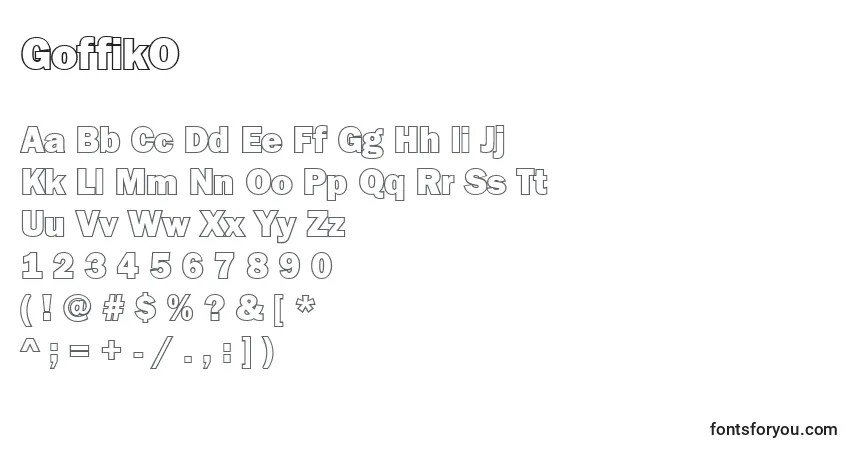 GoffikO-fontti – aakkoset, numerot, erikoismerkit