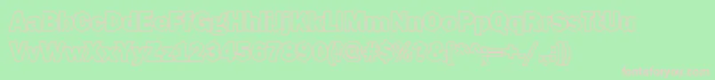 GoffikO Font – Pink Fonts on Green Background