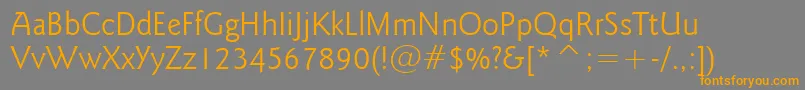 GoudySansLightBt Font – Orange Fonts on Gray Background