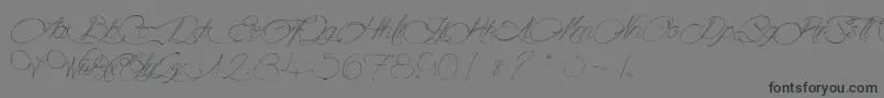 Шрифт Mougatine – чёрные шрифты на сером фоне