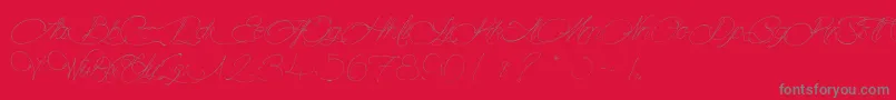 Mougatine Font – Gray Fonts on Red Background