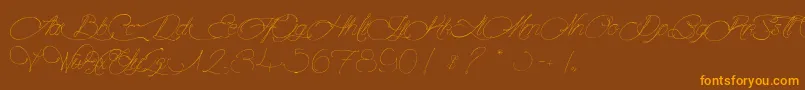 Mougatine Font – Orange Fonts on Brown Background