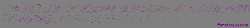 Mougatine-Schriftart – Violette Schriften auf grauem Hintergrund