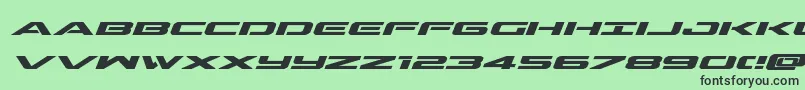 Outriderexpboldital Font – Black Fonts on Green Background