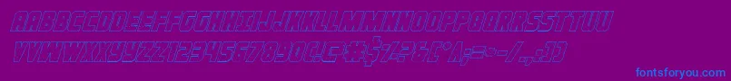 Ironforgeoutital Font – Blue Fonts on Purple Background