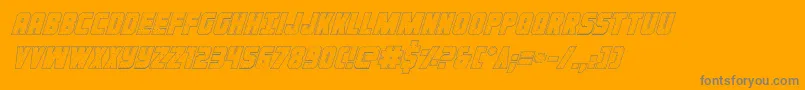 Ironforgeoutital Font – Gray Fonts on Orange Background