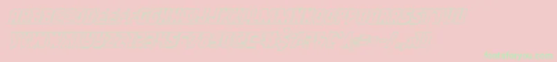 Ironforgeoutital Font – Green Fonts on Pink Background