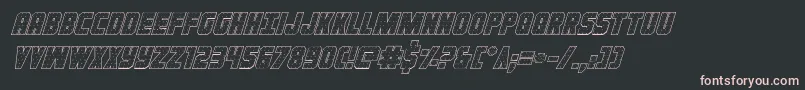Шрифт Ironforgeoutital – розовые шрифты на чёрном фоне