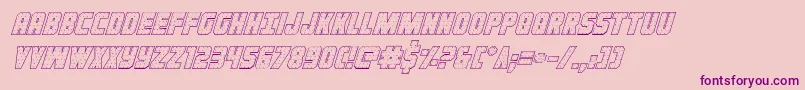 Шрифт Ironforgeoutital – фиолетовые шрифты на розовом фоне