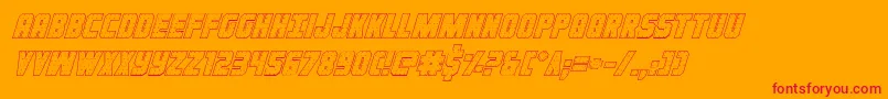 Ironforgeoutital Font – Red Fonts on Orange Background