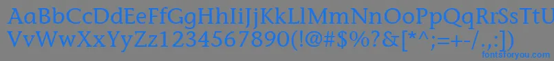 フォントItcStoneInformalLt – 灰色の背景に青い文字