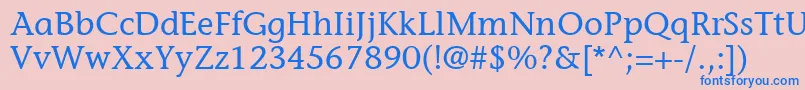 ItcStoneInformalLt Font – Blue Fonts on Pink Background