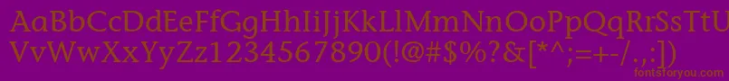 ItcStoneInformalLt Font – Brown Fonts on Purple Background