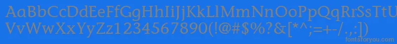 フォントItcStoneInformalLt – 青い背景に灰色の文字