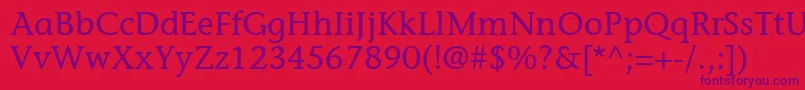 ItcStoneInformalLt Font – Purple Fonts on Red Background