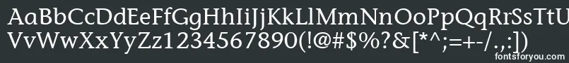 ItcStoneInformalLt Font – White Fonts on Black Background