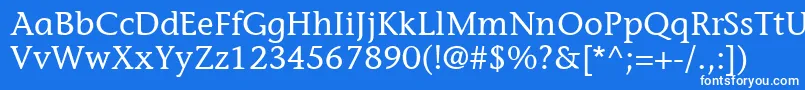 フォントItcStoneInformalLt – 青い背景に白い文字