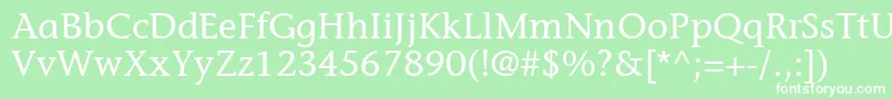 ItcStoneInformalLt Font – White Fonts on Green Background