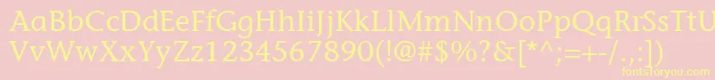 ItcStoneInformalLt Font – Yellow Fonts on Pink Background