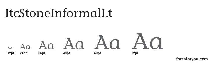 Размеры шрифта ItcStoneInformalLt