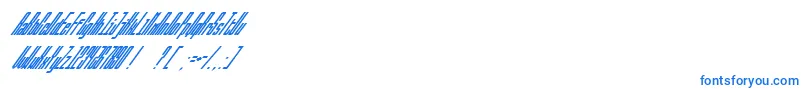 Police BallbaseMegaultraitalic – polices bleues sur fond blanc