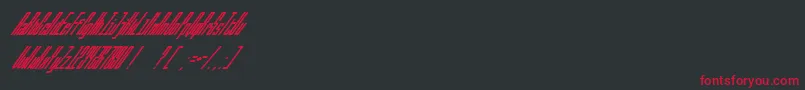 Шрифт BallbaseMegaultraitalic – красные шрифты на чёрном фоне