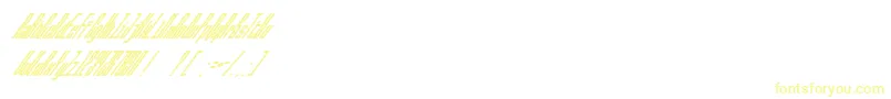 フォントBallbaseMegaultraitalic – 黄色のフォント