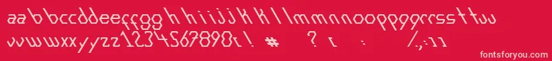 Exans Font – Pink Fonts on Red Background