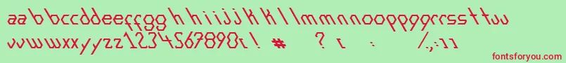 Exans Font – Red Fonts on Green Background