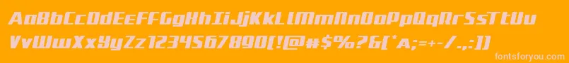 Subadaiexpandital Font – Pink Fonts on Orange Background