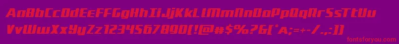 Subadaiexpandital Font – Red Fonts on Purple Background