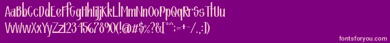 Fountain Font – Pink Fonts on Purple Background