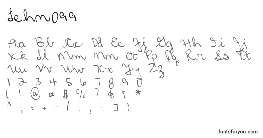 A fonte Lehn099 – alfabeto, números, caracteres especiais