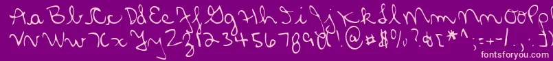 Lehn099 Font – Pink Fonts on Purple Background