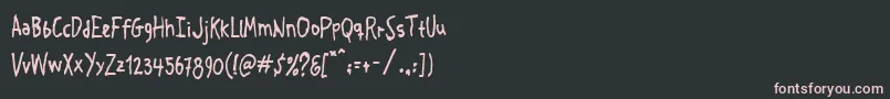 フォントCrosspatchersdelightnormal – 黒い背景にピンクのフォント