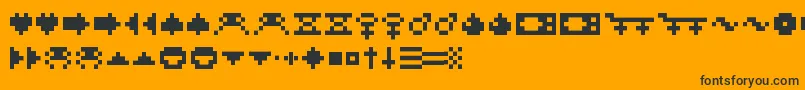RotorcapSymbols Font – Black Fonts on Orange Background