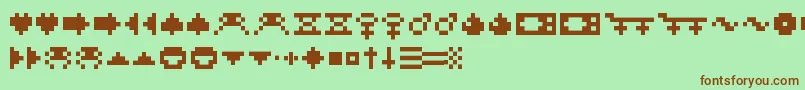RotorcapSymbols Font – Brown Fonts on Green Background