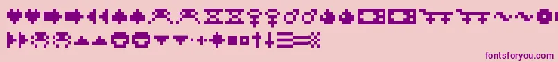 RotorcapSymbols Font – Purple Fonts on Pink Background