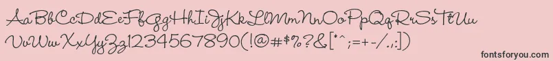 WendylpstdMedium Font – Black Fonts on Pink Background