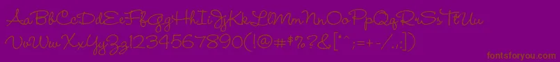 WendylpstdMedium-fontti – ruskeat fontit violetilla taustalla