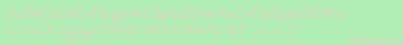 WendylpstdMedium Font – Pink Fonts on Green Background
