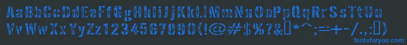 InterplanetaryCrap Font – Blue Fonts on Black Background