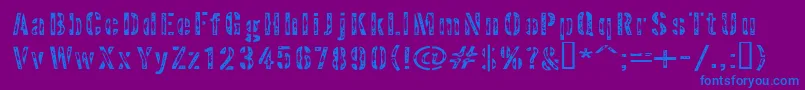 InterplanetaryCrap Font – Blue Fonts on Purple Background