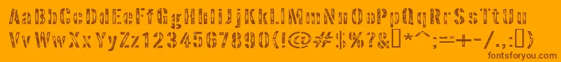 InterplanetaryCrap Font – Brown Fonts on Orange Background