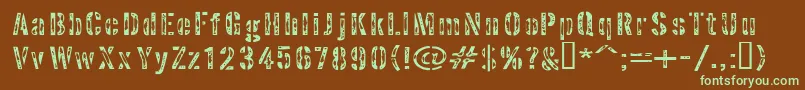 InterplanetaryCrap Font – Green Fonts on Brown Background