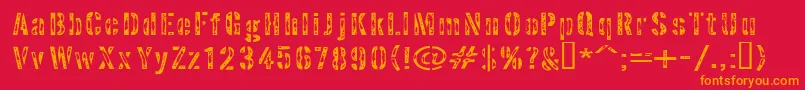 InterplanetaryCrap Font – Orange Fonts on Red Background